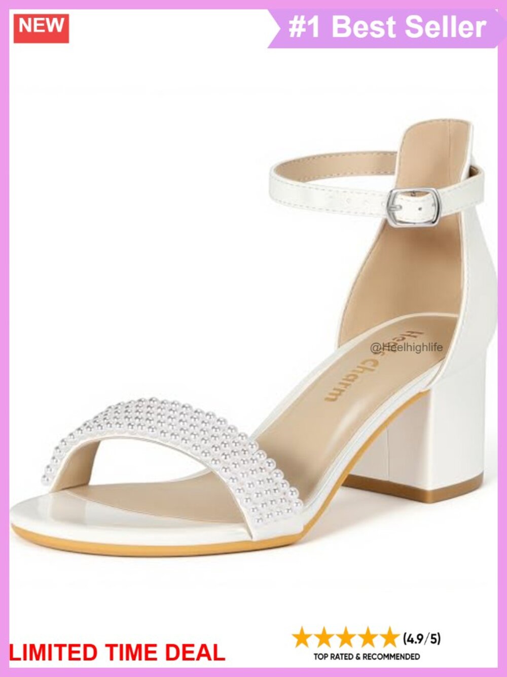 Women's Strappy Chunky Block Low Heeled Sandals 2 Inch Open Toe Ankle Strap